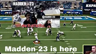 MADDEN 23 Gameplay IS HERE TDBARRET VS CLEFF REACTION . PASS RUSH AND PASS METER.  BEST MADDEN EVER