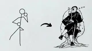 Как нарисовать Обито Учиху | Простой рисунок в стиле аниме | Наруто Шиппуден |