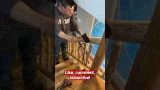 Log Railing Assembly!