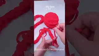 DIY bow 🎀 #diy #craft #fy #tutorial #princess #cute