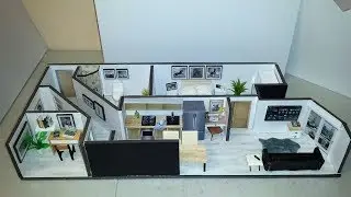 DIY Miniature Modern White Dollhouse