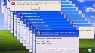 Windows XP error popup 2016