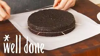 How to Cut Cake Layers with Dental Floss | Food Hacks | Well Done