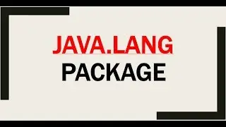 java.lang Package