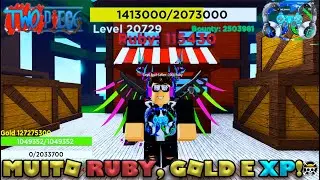COMO CONSEGUIR MUITO RUBY GOLD e XP! | Roblox Two Piece
