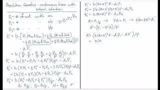 A population genetics model with continuous generations