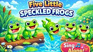 Five Little Speckled Frogs| Fun Kids Song |NurseryRhymes#fivelittlespeckledfrogs#KidsSongs