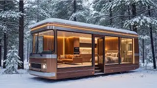 I Built a Luxury Cedar Cabin Inside an Abandoned Bus  Silent ASMR Build