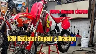 ICW Dirt Bike Radiator Bracing - Incredibly Strong Radiator Repair After Wrecking My Honda CR250!