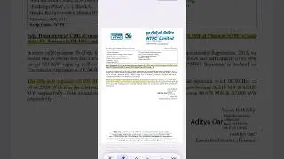 #positivevibes  about #npc #share . A positive sentiment for NTPC.#news