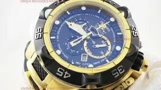 Часы-хронограф Invicta 12887 Subaqua Noma с черным циферблатом и золотым оттенком