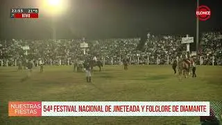 3era Noche del Festival Nacional de Jineteada y Folclore Diamante 2026 -Jineteada basto con encimera