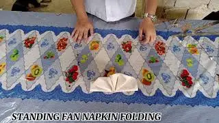 NAPKIN FOLDING AND TABLE SET-UP