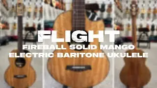 Flight Fireball Mango Electric Baritone Ukulele Demo/Review at Aloha City Ukes