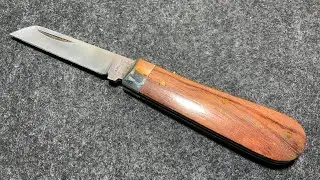 Arthur Wright Lambsfoot Pocketknife In Bubinga Wood