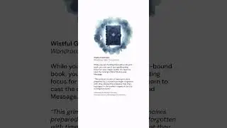 Wistful Grimoire &ndash; Free Magic Item #homebrew5e