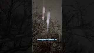 Snowing hard in Carolinas, US