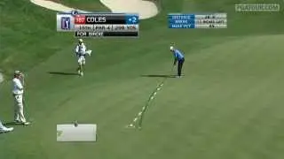 Gavin Coles sinks 30-foot putt in Round 1 for birdie at Travelers