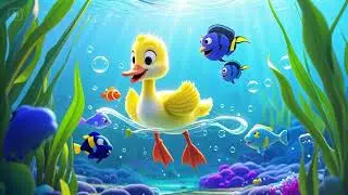 Little Cygnet&rsquo;s First Swim with Fishys 🦢🐟 | Kids Song & Nursery Rhyme