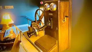 Restoring 110-year-old telephone for The Colby Escape Room, Whitehall, MI.