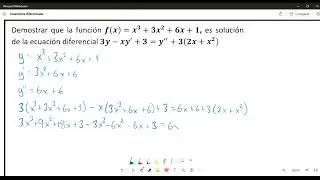 Verificación de soluciones de ecuaciones diferenciales: ejemplo resuelto