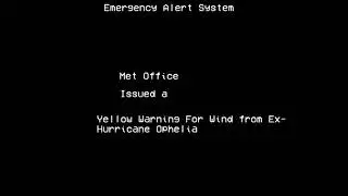 EAS Ex-Hurricane Ophelia aka Yellow Wind Warning (Met Office) (EAS #7)  (HD)