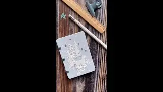 Creative Depot - Kreativit&auml;t verbindet - Kraftstanze-Rechteck abgerundet-7 x 10 cm - Notizb&uuml;chlein