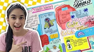 Winter Themed Journal!!!❄️☃️🧥*Snowman & House with snow*😍 | Riya's Amazing World