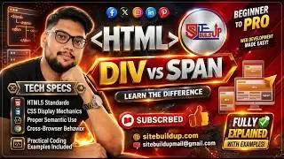 DIV vs SPAN in HTML | Block vs Inline Elements Full Beginner Guide