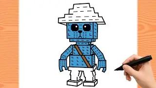 Como Dibujar a SMURF CAT  - Steal a Brainrot ROBLOX