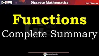 Functions - Complete Summary & Complete Revision | Discrete Mathematics | Deepak Poonia | With NOTES