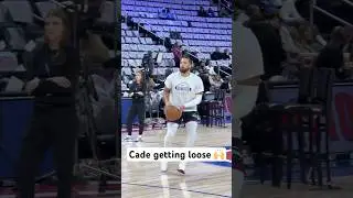 Cade getting ready for the Pistons home opener 👀