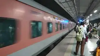High Speed Skip :- WAP-7 With Ahmedabad SF Express Skips Kopar Railway Station Of Central Railway
