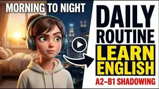 DAILY ROUTINE – MORNING TO NIGHT | A2–B1 Shadowing | Learn English Speaking & Daily Use English