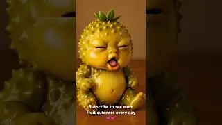 Durian Baby Eating ASMR #asmr #foodasmr #cute #oddlysatisfying #durian #shorts