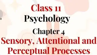 Class 11 Psychology chapter 4 Sensory, Arrentional and Perceptual Process in 22:00 Minutes 