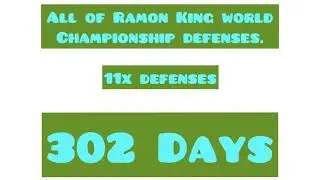 All of Ramon King World Championship Defenses