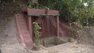 Primitive Technology, continue Ant-hill house with pool water