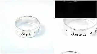Story Ring Band   Hammer Textured