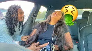 Getting CAR SICK Then Randomly Crying To See His Reaction!