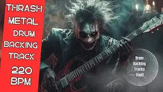 Thrash Metal Drum Track - 200 BPM | Speed Riff Mayhem & Old-School Fury