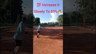 💯Increase Slowly Your Power At The Training🔥 #tennis #shorts #short