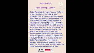 #Global warming, #paragraph on Global Warming, #Short video on Global warming ,