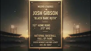 Josh Gibson: The Legend Baseball Never Fully Saw ⚾&rdquo;