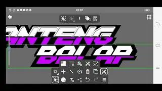 TUTORIAL CARA MEMBUAT FONT PECAH*/MEMBELAH MENJADI 2 WARNA  |IVY DRAW -ANDROID