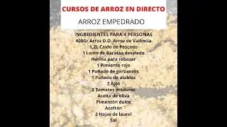 ARROZ EMPEDRADO - Cursos de Arroz en Directo *Museo del Arroz de València*