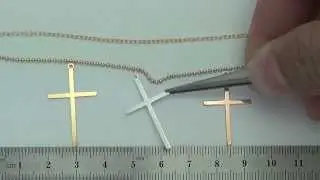 30X17mm Cross Charm in Gold Filled, Sterling Silver, and Rose Gold Filled