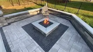 Square Gas Fire Feature