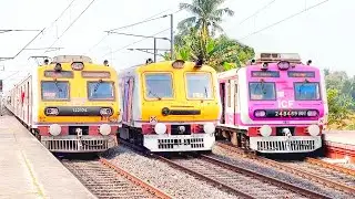 Different EMU Local Train ICF Coach and Different Train Sound Indian Railway.