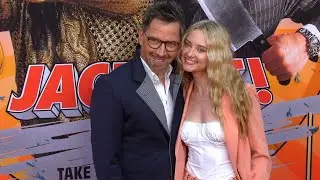 Dan Bucatinsky and Katie Baker attend the red carpet world premiere of Jackpot!